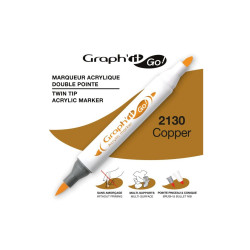 Graph' it Go! Ακρυλικός Μαρκαδόρος με Διπλή Μύτη Πινέλο Copper