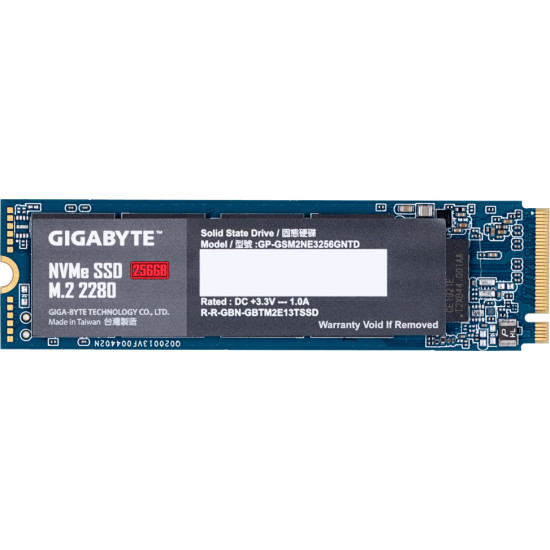 Gigabyte NVMe SSD 256GB M.2 2280 PCI Express 3.0 Gigabyte NVMe SSD 256GB M.2 2280 PCI Express 3.0