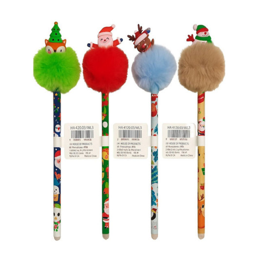 Happy Color Στυλό που Σβήνει Christmas Pom-Pom [Διάφορα Σχέδια/Χρώματα] 1τμχ