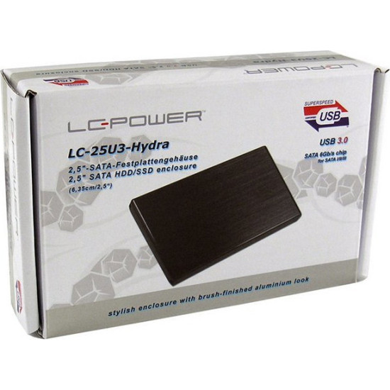 LC-Power Θήκη για Σκληρό Δίσκο 2.5'' SATA III με σύνδεση USB3.0