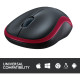 Logitech M185 Ασύρματο Mini Ποντίκι Μαύρο/Κόκκινο (910-002240)