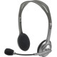 Logitech H110 On Ear Multimedia Ακουστικά με μικροφωνο και σύνδεση 3.5mm Jack σε Γκρι χρώμα