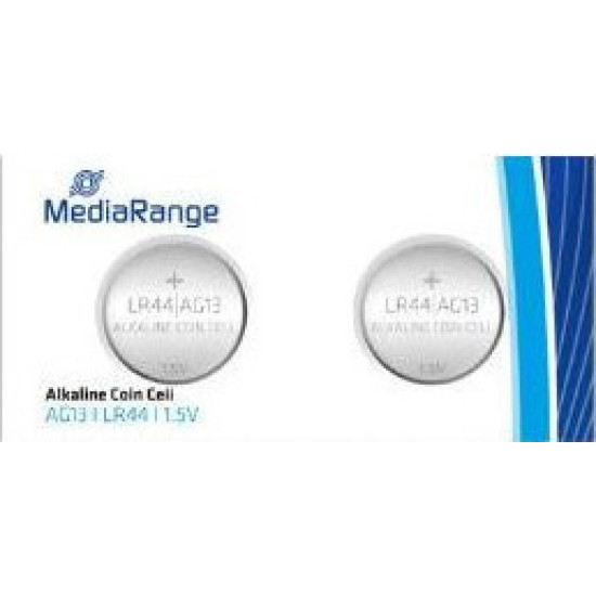 MediaRange Premium Alkaline Coin Cell AG13 Μπαταρίες LR44 1.5V 2τμχ