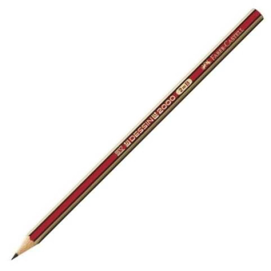 Faber-Castell Dessin 2000 Μολύβι 2B Κόκκινο