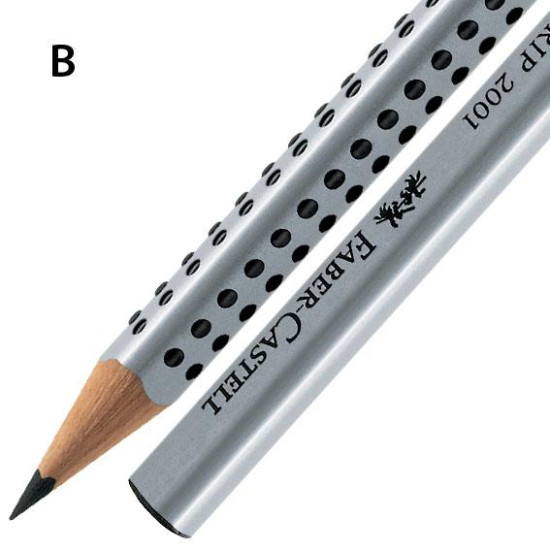 117001 - Μολύβι Faber Castell Grip Silver B 117001