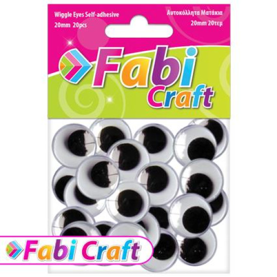 Fabi Ματάκια Χειροτεχνίας Αυτοκόλλητα 20mm 20τμχ Fabi Ματάκια Χειροτεχνίας Αυτοκόλλητα 20mm 20τμχ