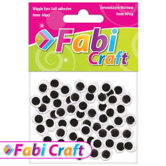 Fabi Ματάκια Χειροτεχνίας Αυτοκόλλητα 8x10mm 70τμχ