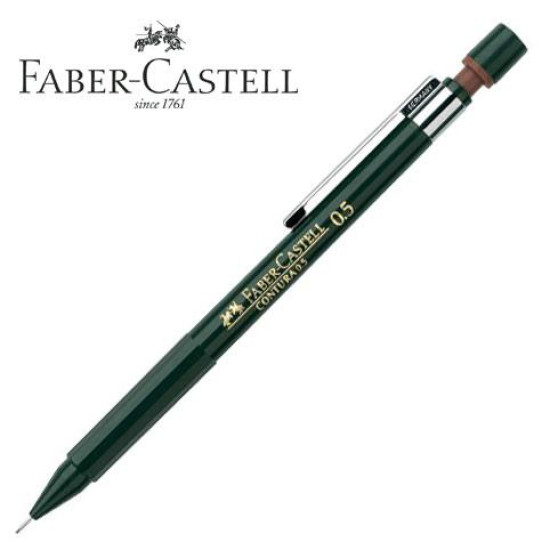 Faber-Castell Contura Μηχανικό Μολύβι 0.5mm με Γόμα Κατάλληλο για Σχέδιο Πράσινο
