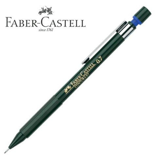 Faber-Castell Contura Μηχανικό Μολύβι 0.7mm με Γόμα Πράσινο
