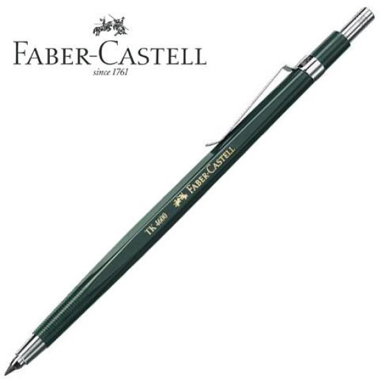 Faber-Castell TK 4600 Μηχανικό Μολύβι 2.0mm με Ξύστρα Κατάλληλο για Σχέδιο Πράσινο