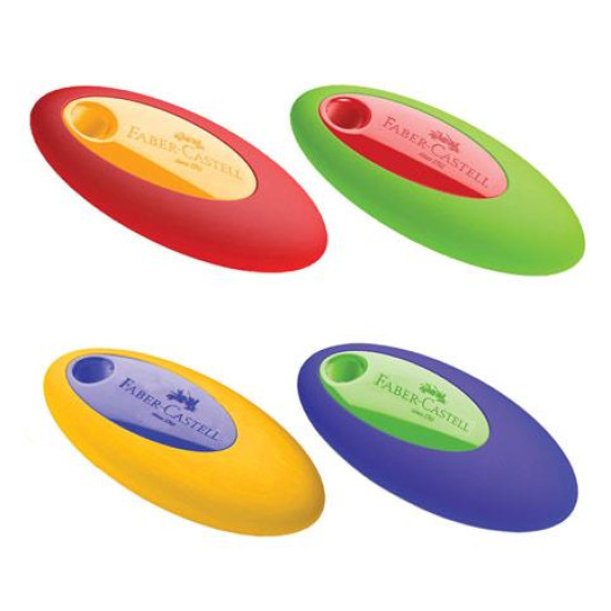 Faber-Castell Γόμα για Μολύβι Οβάλ με Πλαστική Λαβή (Διάφορα Χρώματα)