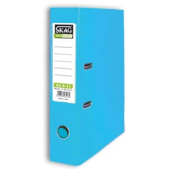 Skag Κλασέρ 8/32 για Χαρτί A4 με 2 Κρίκους Γαλάζιο Economy P.P κιβώτιο 10 τεμαχίων