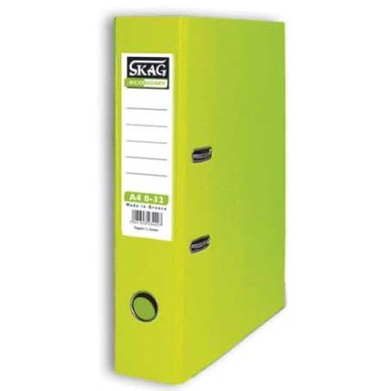 Skag Κλασέρ 8/32 για Χαρτί A4 με 2 Κρίκους Πράσινο Economy P.P Λαχανί