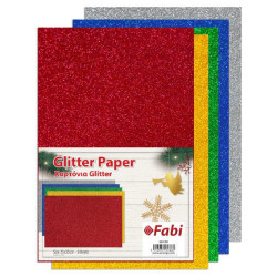 Fabi Χαρτόνι Glitter 25x35εκ 5 Χρώματα Fabi Χαρτόνι Glitter 25x35εκ 5 Χρώματα