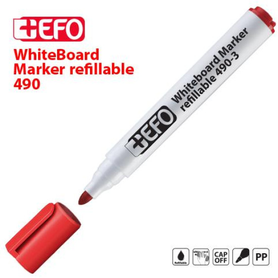 384903 -  Μαρκαδόρος Πίνακα +Efo 490-3 Κόκκινο