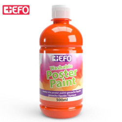+Efo Poster Paint Τέμπερα Ζωγραφικής Πορτοκαλί σε Μπουκάλι 500ml