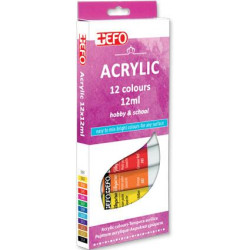 387612 - Ακρυλικό  +Efo 12 χρώματα 12ml