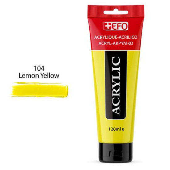 389104 - Ακρυλικό +EFO 120ml 104 Lemon Yellow 389104 - Ακρυλικό +EFO 120ml 104 Lemon Yellow