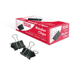 Κλιπς Μεταλλικά 502025 25mm Μαύρα 12τμχ