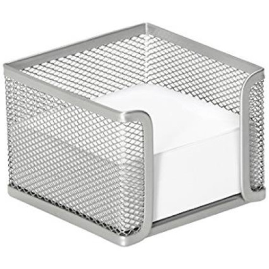 770587 - Βάση Κύβου +Efo Σημειώσεων Συρμάτινη Ασημί 95x95x60mm