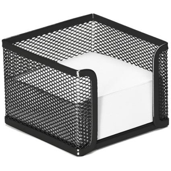 770588 - Βάση Κύβου +Efo Σημειώσεων Συρμάτινη Μαύρη 95x95x60mm