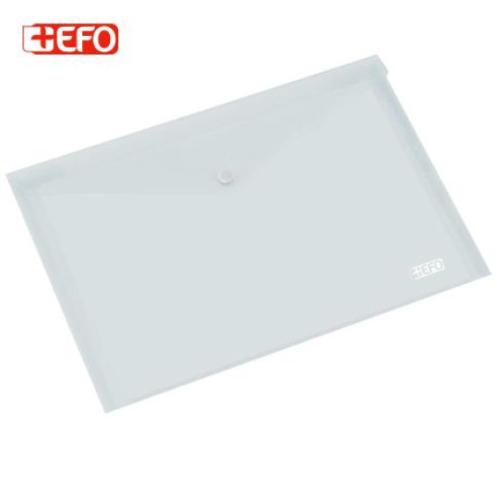 +Efo Φάκελος Διαφανής με Κουμπί για Χαρτί A4 Διάφανο