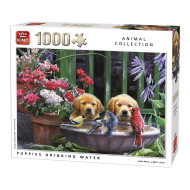 King Παζλ Puppies Drinking Water [1.000 Κομμάτια]