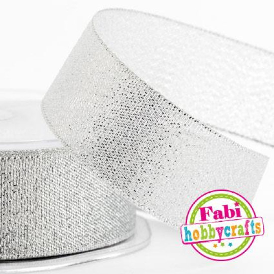 Fabi Κορδέλα Lurex 1.5cm x10m Ασημί