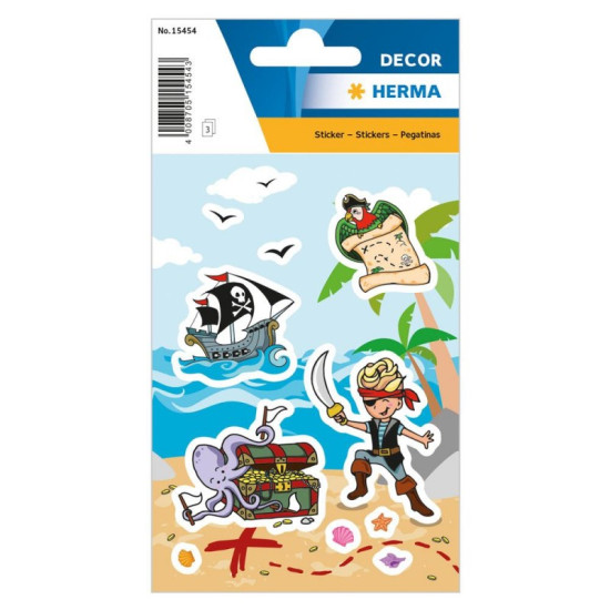 15454 - Αυτοκόλλητα HERMA 3τμχ (πειρατές)