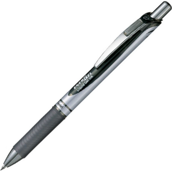 Pentel Στυλό 0.7mm με Μαύρο Mελάνι Energel