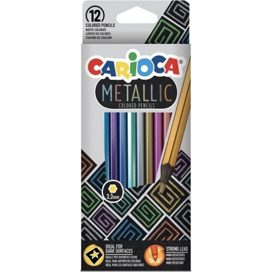 Carioca Metallic Ξυλομπογιές 12τμχ