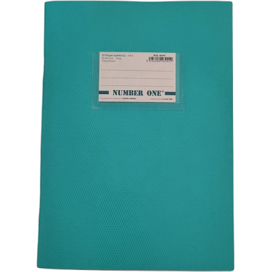 Τετράδιο Number One 50 φύλλων ριγέ - τιρκουάζ