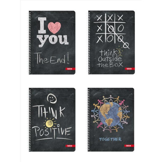 Τετράδιο Σπιράλ Tettris Ριγέ Α4 2 Θεμάτων