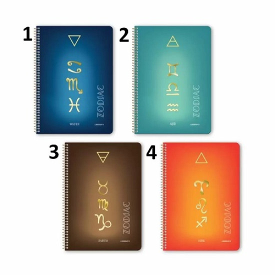 Τετράδιο Σπιράλ Logigraf Ριγέ Α4 2 Θεμάτων - Zodiac