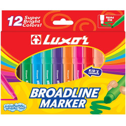 Luxor Μαρκαδόροι Παιδικοί Χοντροί 12 Χρώματα [0.61.061]