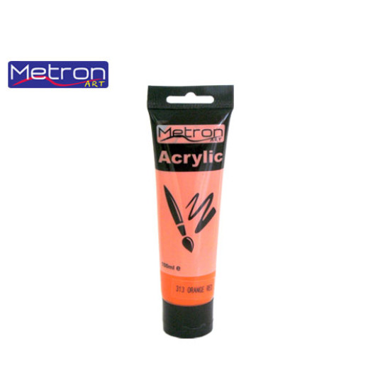 Metron Art Ακρυλικό Χρώμα 100ml - 313 ORANGE RED