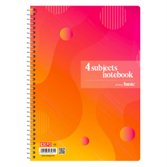 Σπιράλ Τετράδιο Ριγέ Α4 120 Φύλλων 4 Θεμάτων (Διάφορα Σχέδια)