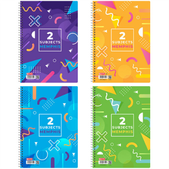 Σπιράλ Τετράδιο Ριγέ Α4 60 Φύλλων 2 Θεμάτων (Διάφορα Σχέδια)