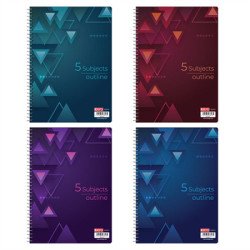 Σπιράλ Τετράδιο Ριγέ Α4 150 Φύλλων 5 Θεμάτων (Διάφορα Σχέδια)