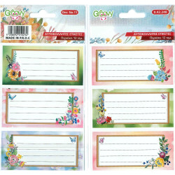 Αυτοκόλλητες ετικέτες βιβλίων Groovy με λουλούδια Αυτοκόλλητες ετικέτες βιβλίων Groovy με λουλούδια