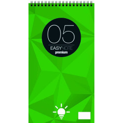 EasyNote Μπλοκ Σπιράλ Νο5 Λευκό Σημειώσεων 13,5x24,5cm Premium