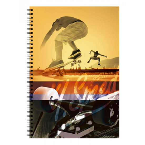 Τετράδιο Σπιράλ A&G Ριγέ B5 4 Θεμάτων