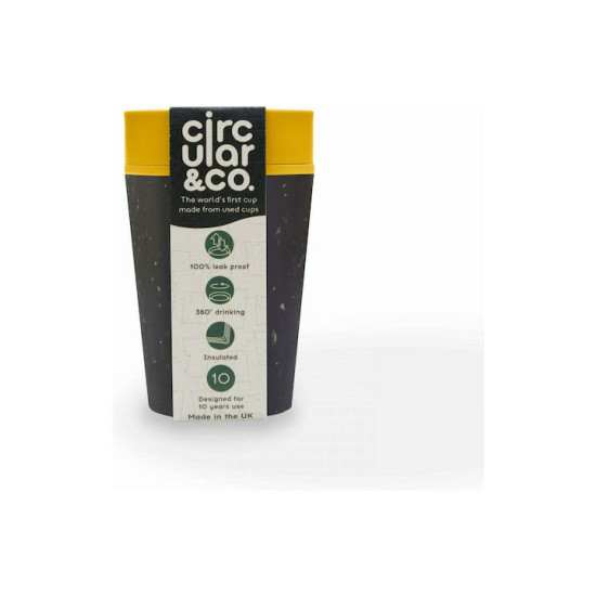 Κούπα circular&co. 227ml - μουσταρδί / μαύρο Κούπα circular&co. 227ml - μουσταρδί / μαύρο