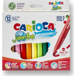 Μαρκαδόροι Ζωγραφικής CARIOCA Πλενόμενοι 12 τμχ