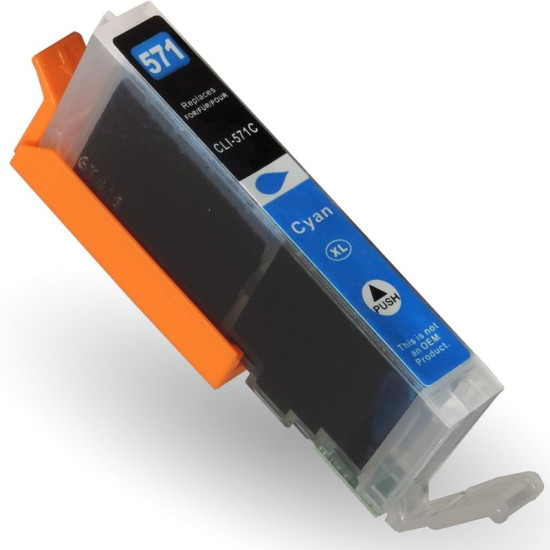 Συμβατό Μελάνι Εκτυπωτή InkJet Canon CLI-571XL (0332C001) Cyan
