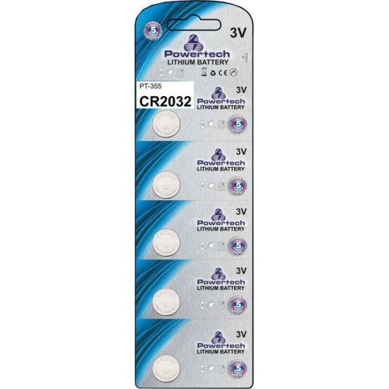 PT-355 - Powertech Μπαταρία Λιθίου CR2032 3V (1τμχ) PT-355 - Powertech Μπαταρία Λιθίου CR2032 3V (1τμχ)