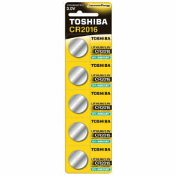 Μπαταρία Λιθίου TOSHIBA Coin Cell CR2016 3V (1τμχ)