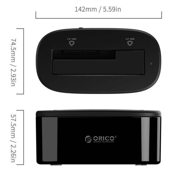 Orico 6218US3-BK Docking Station Σκληρών Δίσκων SATA 3.5" / 2.5" με σύνδεση USB 3.0