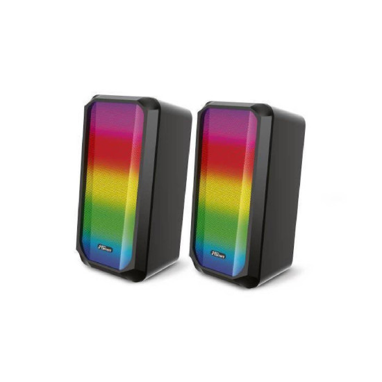 Element SP-80BT Ηχεία Υπολογιστή 2.0 με RGB Φωτισμό και Bluetooth Ισχύος 5W σε Μαύρο Χρώμα