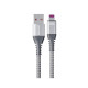 WK WDC-169 Braided USB to Lightning Cable Ασημί 1m